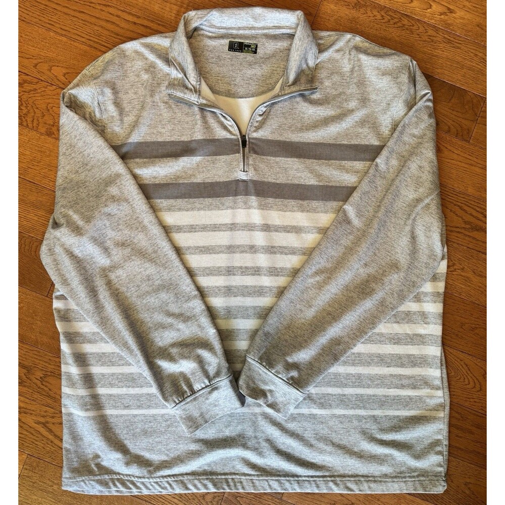 Pga Tour Motion Flux 360 Mens XL Gray 1/4 Zip Long‎ Sleeved Golf Casual Shirt